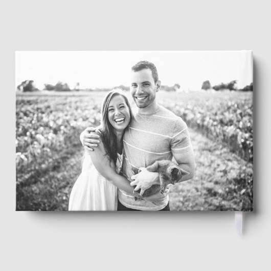 ミニマル結婚主義の写真の署名ゴールドフォイル ゲストブック (裏面)