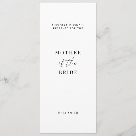 ミニマル結婚主義の家族予約席ラベル (裏面)