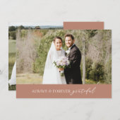 ミニマル結婚主義の常と永遠のテラコッタ サンキューカード (正面/裏面)