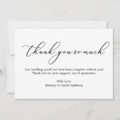 ミニマル結婚主義の書道に感謝 カード (正面)