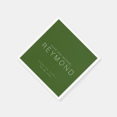 ミニマル結婚主義の森の緑 スタンダードカクテルナプキン (角)