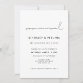 ミニマル結婚主義の発願の更新 招待状 (正面)