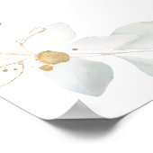 ミニマル結婚主義の緑の歓迎サイン ポスター (角)