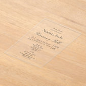 ミニマル結婚主義アクリル招待状 アクリル招待状 (レイダウン)