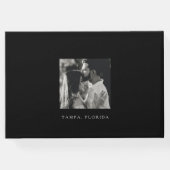 ミニマル結婚主義シックデザインホワイト夫妻 ゲストブック (裏面)