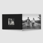 ミニマル結婚主義シックデザインホワイト夫妻 ゲストブック (全面)