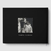 ミニマル結婚主義シックデザインホワイト夫妻 ゲストブック (裏面)