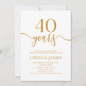 ミニマル結婚主義シャンパン40周年 招待状 (正面)