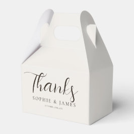 ミニマル結婚主義ベージュの贈り物 フェイバーボックス