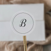 ミニマル結婚主義モノグラム封筒用シール ラウンドシール