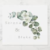 ミニマル結婚主義ユーカリ白 リキュールボトルラベル (シングルラベル)