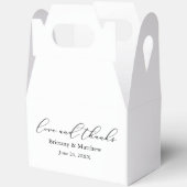 ミニマル結婚主義書道の愛感謝してい切妻 フェイバーボックス (見開き)