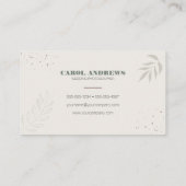 ミニマル結婚主義植物写真家 名刺 (裏面)