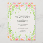 ミニマル結婚予算 招待状 (正面/裏面)