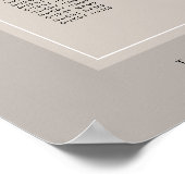 ミニマル結婚席の座席表 ポスター (角)