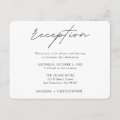 ミニマル結婚式のレセプションカード エンクロージャーカード (正面)