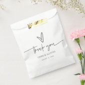 ミニマル結婚式の引き出物トリートバッグありがとうギフト フェイバーバッグ (封をした状態)