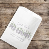 ミニマル結婚式の引き出物フローララベンダーエレガント フェイバーバッグ