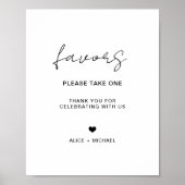 ミニマル結婚式の引き出物ボホブライダルシャワー賛成 ポスター (正面)