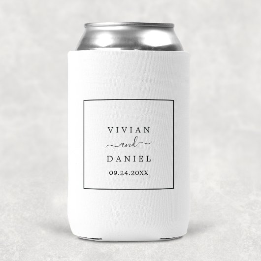 ミニマル結婚式の引き出物 缶クーラー