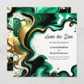 ミニマル結婚式の日付カードを保存 セーブザデート (正面/裏面)