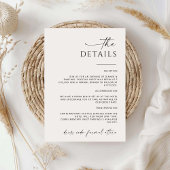 ミニマル結婚式招待状と詳細カード 招待状