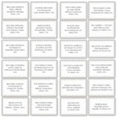 ミニマル結婚式招待状アドレスステッカー シール (正面)