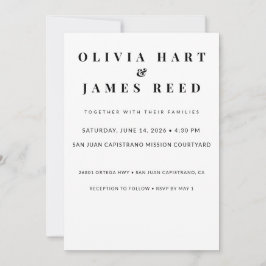 ミニマル結婚式招待状エレガント-カスタム5 x 7 招待状