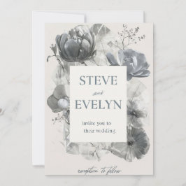 ミニマル結婚式招待状カード 招待状