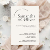 ミニマル結婚式招待状シンプルモダンデザイン 招待状