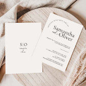 ミニマル結婚式招待状シンプルモダンデザイン 招待状