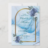 ミニマル結婚式招待状スタイリッシュ- & Giftful 招待状 (正面)