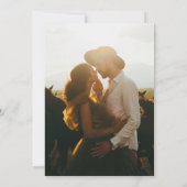 ミニマル結婚式招待状テンプレートと写真 招待状 (裏面)