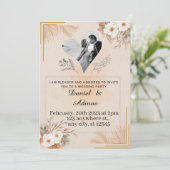 ミニマル結婚式招待状テンプレートセット 招待状 (スタンド正面)