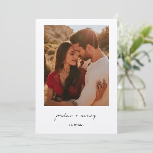 ミニマル結婚式招待状テンプレート 招待状 (スタンド正面)