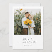 ミニマル結婚式招待状モダン結婚ズ 招待状 (正面)