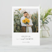 ミニマル結婚式招待状モダン結婚ズ 招待状 (スタンド正面)