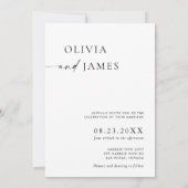 ミニマル結婚式招待状モダン結婚ズ 招待状 (裏面)