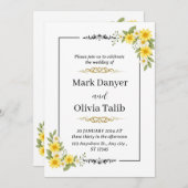 ミニマル結婚式招待状モダン- 、シンプル 招待状 (正面/裏面)