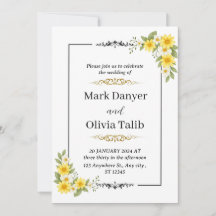 ミニマル結婚式招待状モダン- 、シンプル