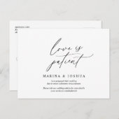 ミニマル結婚式招待状再計画 ポストカード (正面/裏面)