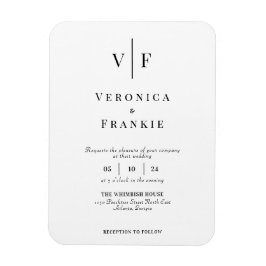 ミニマル結婚式招待状磁石 マグネット