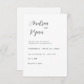 ミニマル結婚式招待状 (正面/裏面)