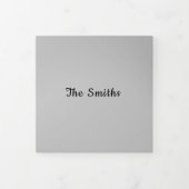 ミニマル結婚式招待状3つ折り写真付き 三つ折りプログラム (カバー)