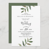 ミニマル結婚式招待状 セーブザデート (正面/裏面)