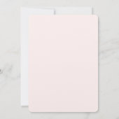 ミニマル結婚式招待状 | ソフト赤面&チャンプ 招待状 (裏面)