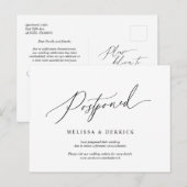 ミニマル結婚式招待状 ポストカード (正面/裏面)