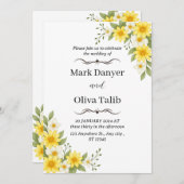 ミニマル結婚式招待状 | モダン&エレガント 招待状 (正面/裏面)