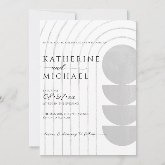 ミニマル結婚式招待状 招待状 (正面)