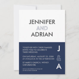 ミニマル結婚式招待状 招待状